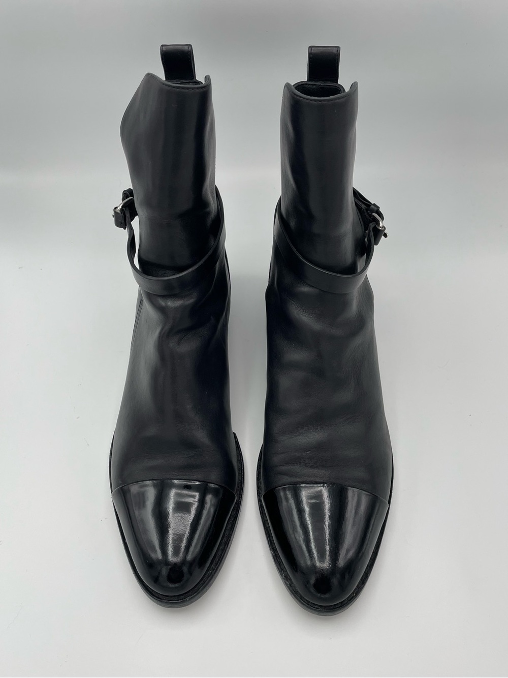 Alexander Wang Calfskin with Patent Leather Ankle Boots